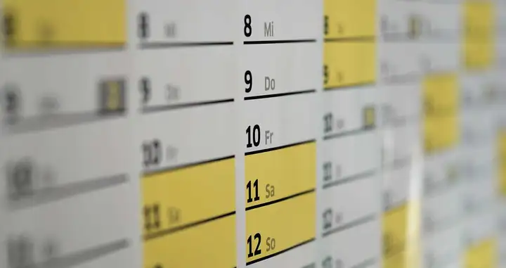 Calendar Closeup