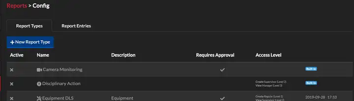 Reports Setup