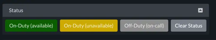 THERMS Duty status picker.